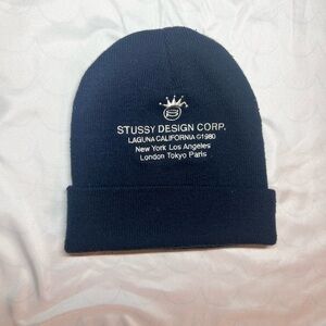 Stussy Dark Blue Knit Beanie